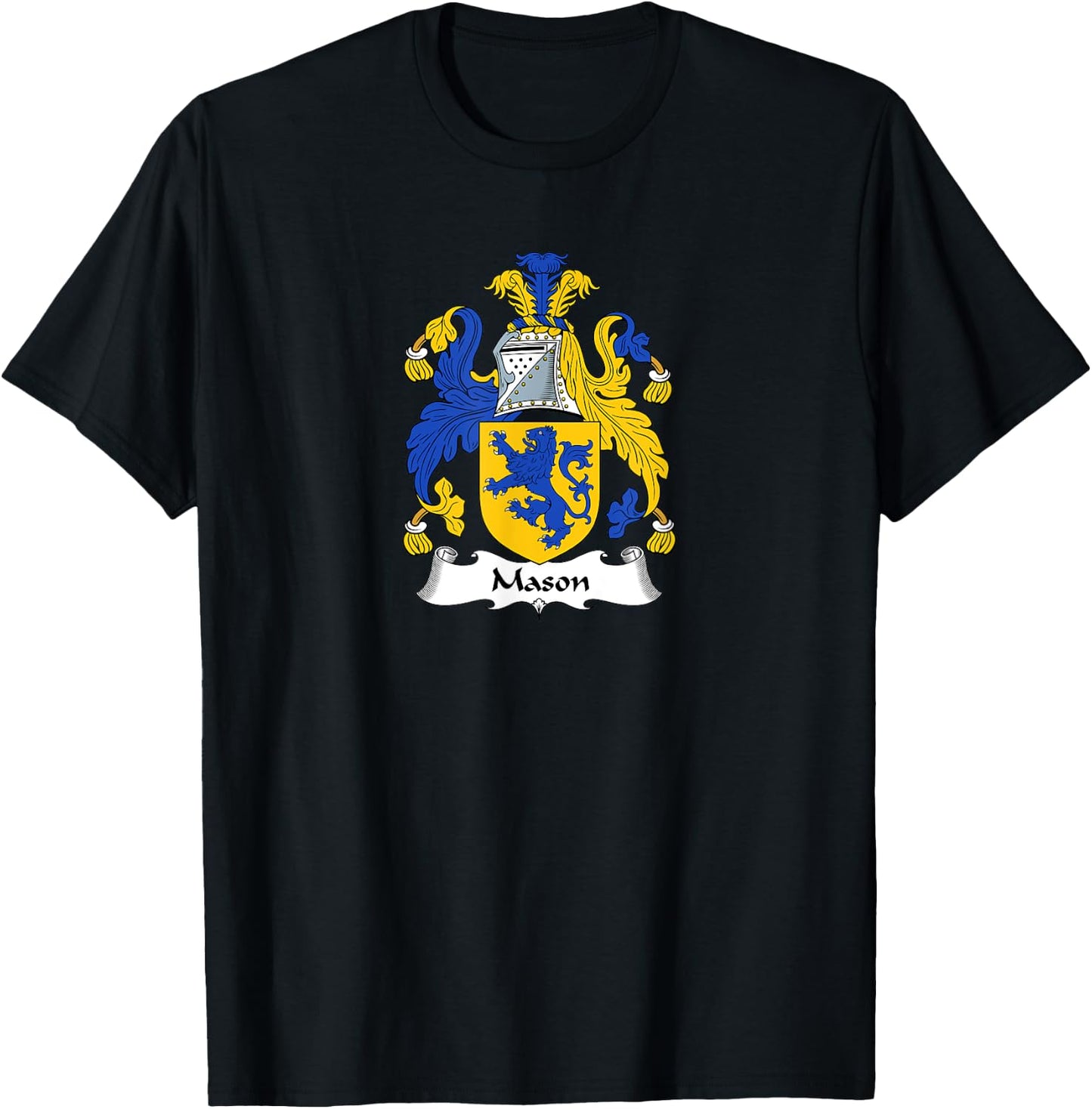 Mason Coat of Arms - Family Crest T-Shirt - T-Shirt | Black