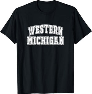 Vintage Town Western Michigan T-Shirt - T-Shirt | Black