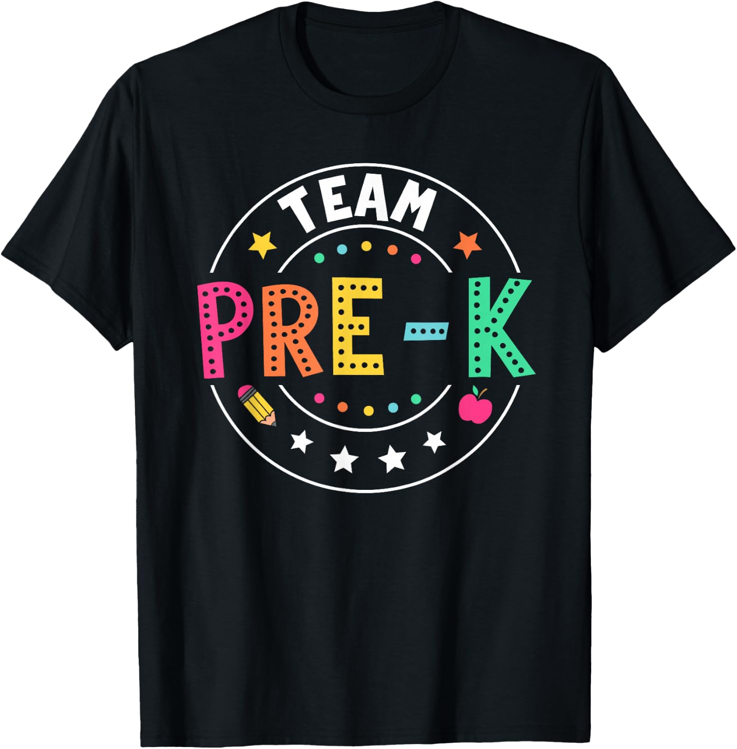 Team Pre-K Teacher Kids Back To School Pre-K Squad First Day T-Shirt - T-Shirt | Black