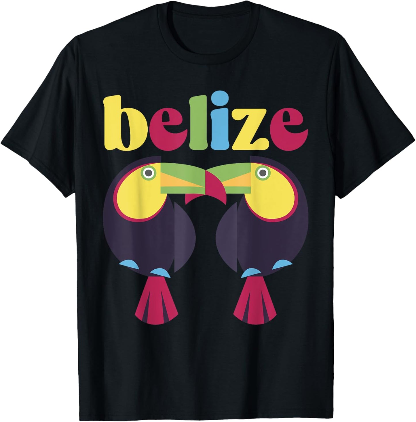 Belize Souvenir Toucan Tropical Birds T-Shirt - T-Shirt | Black