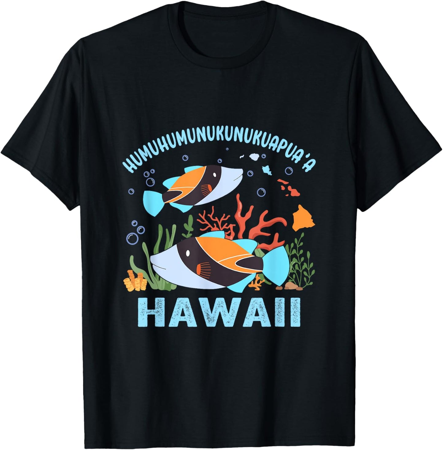 Humuhumunukunukuapua'a Hawaii Triggerfish Coral Reefs T-Shirt - T-Shirt | Black