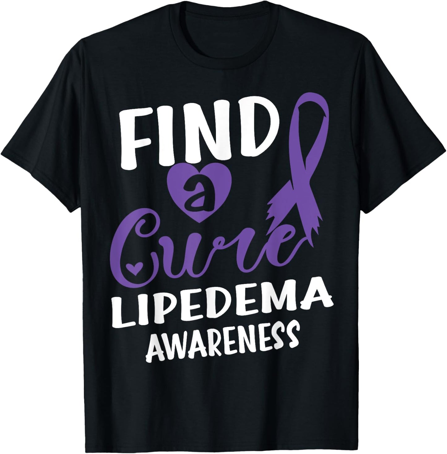 Find A Cure Lipedema Awareness T-Shirt - T-Shirt | Black