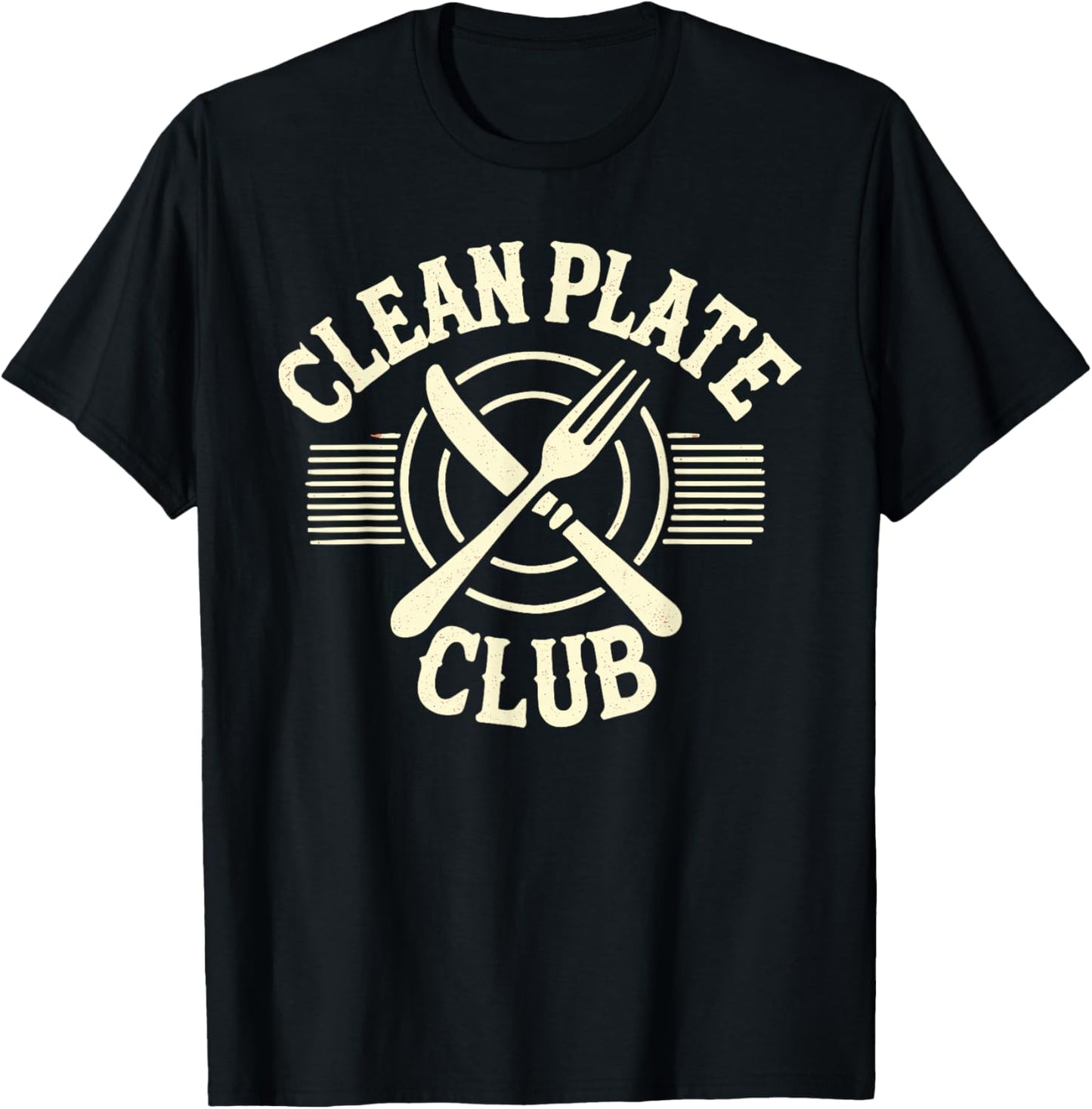 Clean Plate Club Thanksgiving Shirt Funny Thanksgiving Humor T-Shirt - T-Shirt | Black