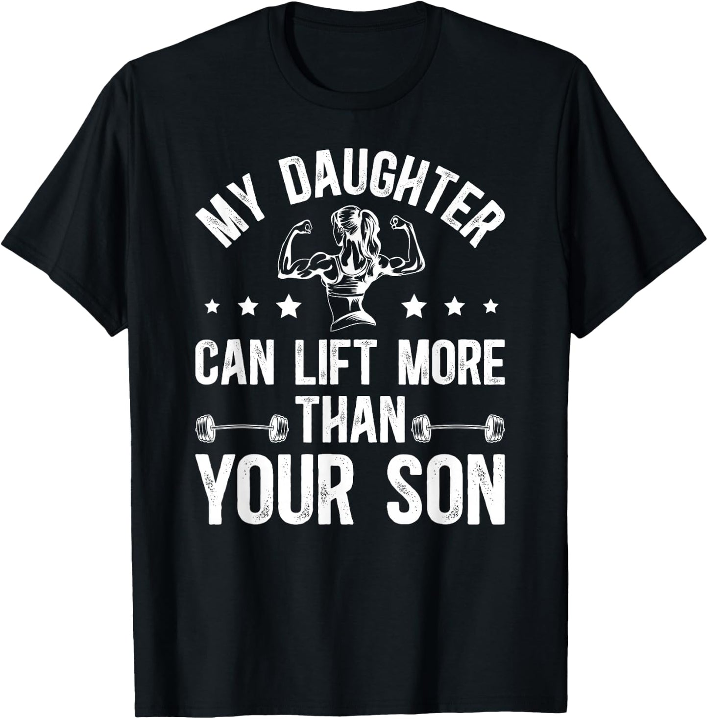 My Daughter Powerlifting Dad Of A Powerlifter Father T-Shirt - T-Shirt | Black