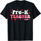 Pre-K Teacher Valentine's Day Hearts Matching Job Team Lover T-Shirt - T-Shirt | Black