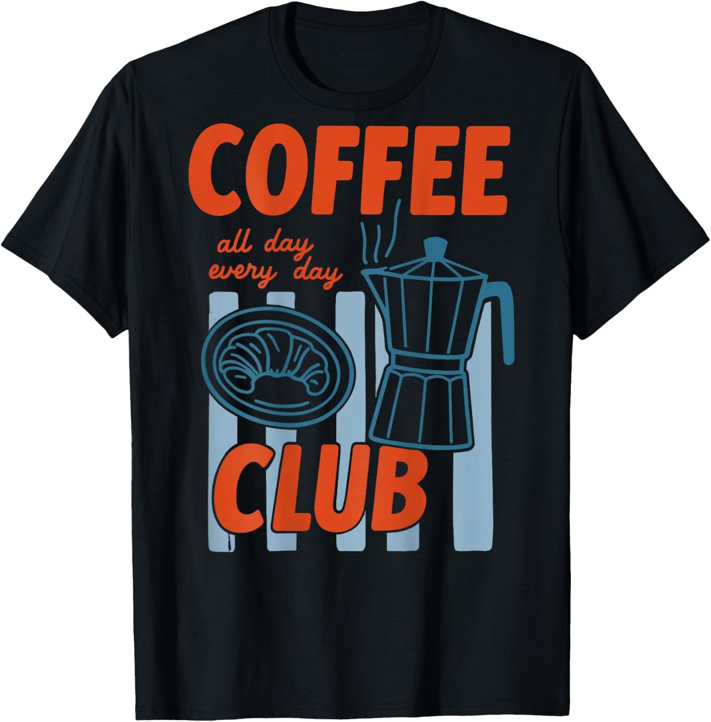 Coffee Moka Pot Hand Drawn Retro Food Lover T-Shirt - T-Shirt | Black