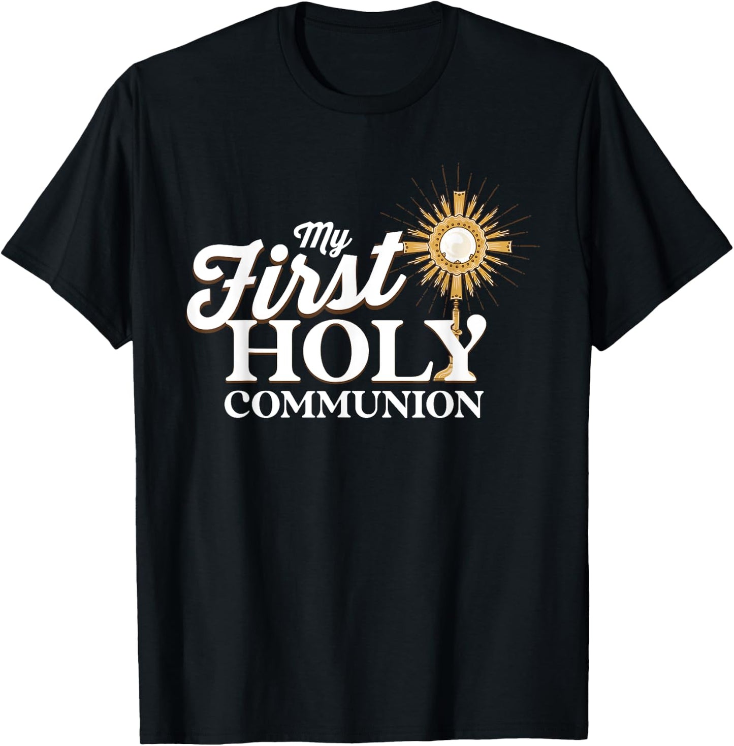 My First Holy Communion - Christian Catholic T-Shirt - T-Shirt | Black
