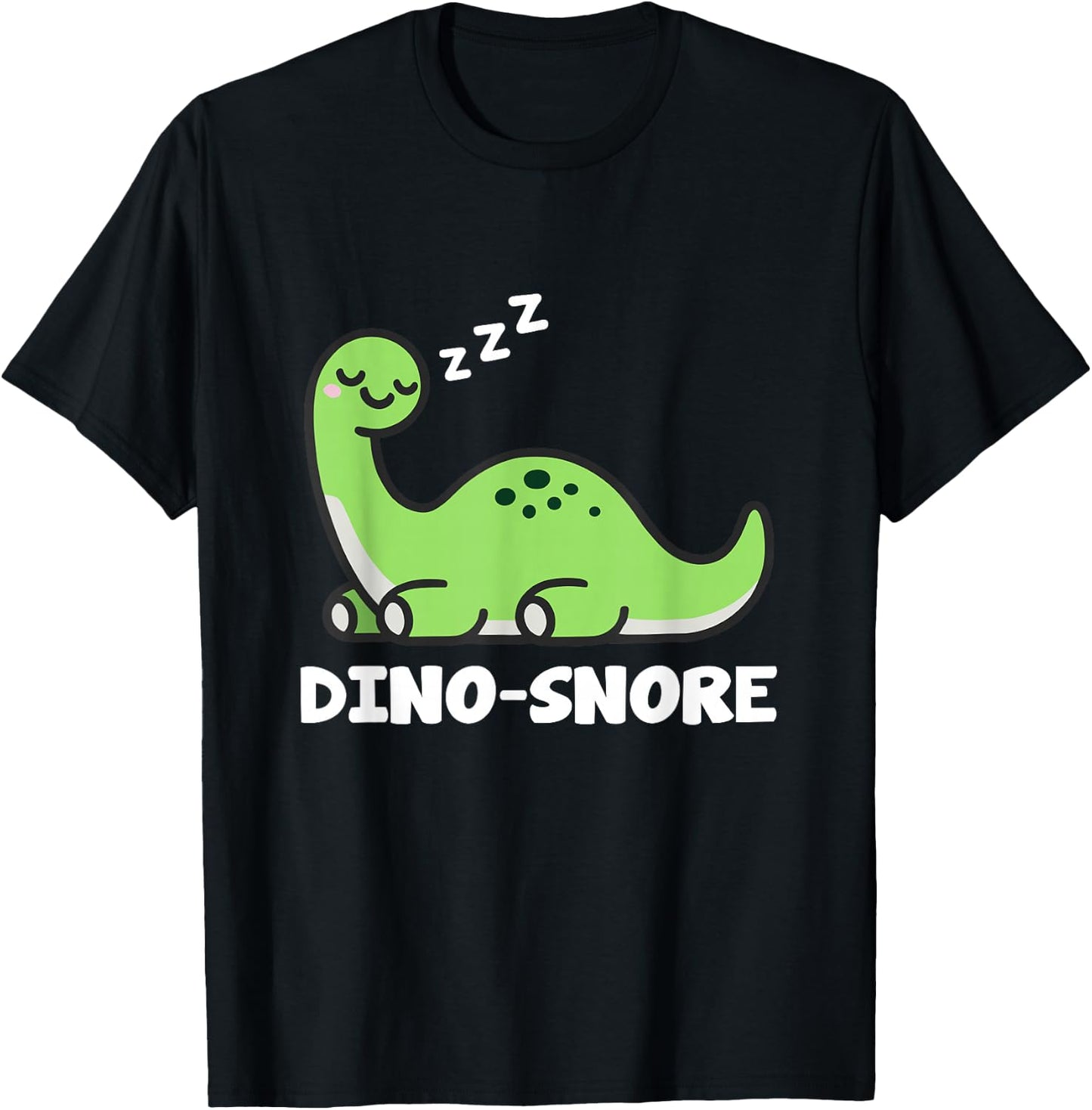 Dino Snore Adult Dinosaur T-Shirt - T-Shirt | Black