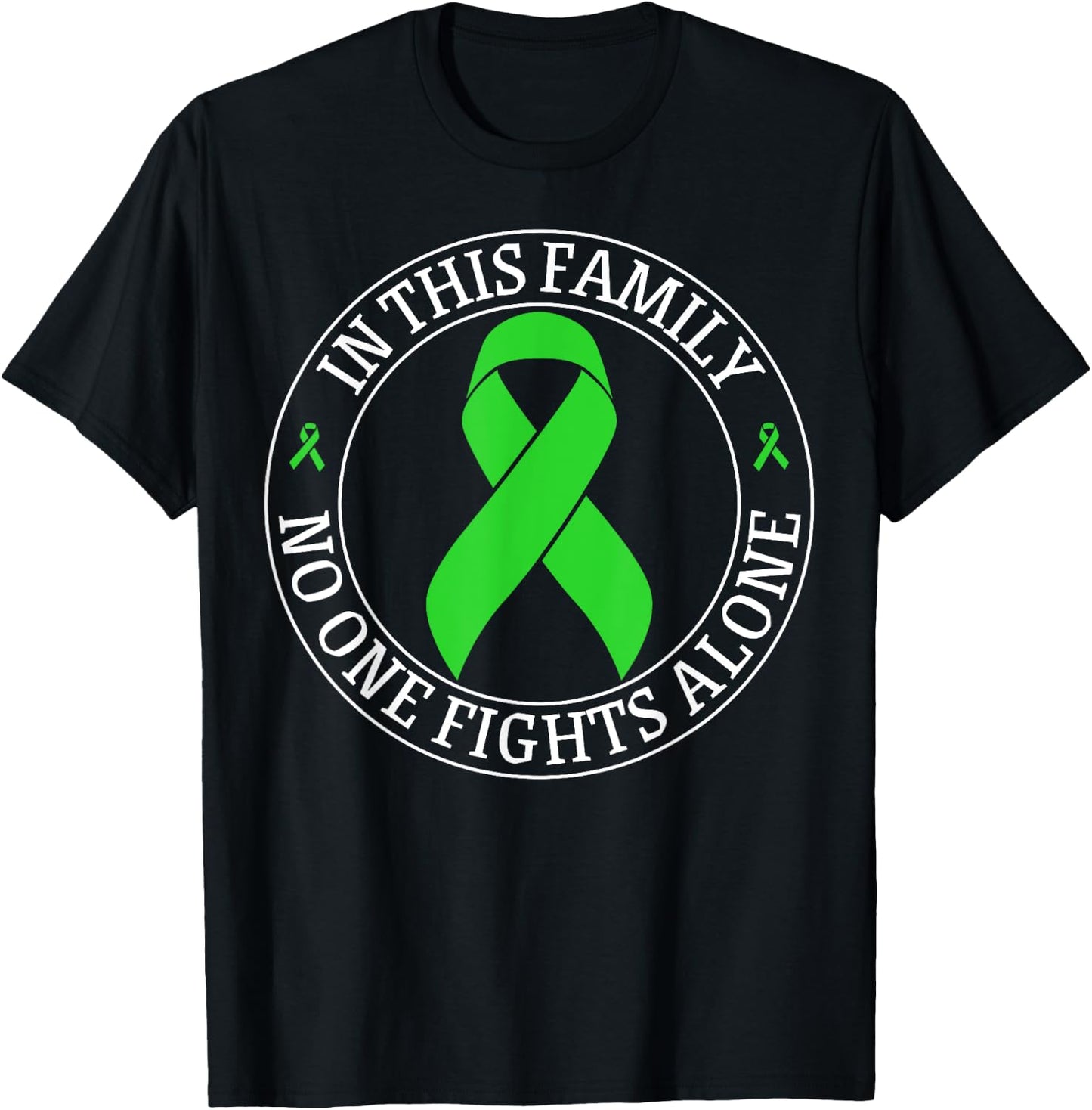 In This Family No-one Fight Alone Lymphoma Cancer Awareness T-Shirt - T-Shirt | Black