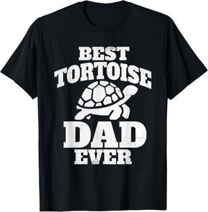 Best Tortoise Dad Ever - Ocean Animal Turtle Lover T-Shirt - T-Shirt | Black