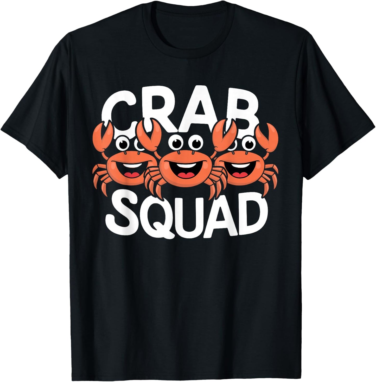 Crab Squad Ocean Beach Summer Party Sea Crustacean Seafood T-Shirt - T-Shirt | Black