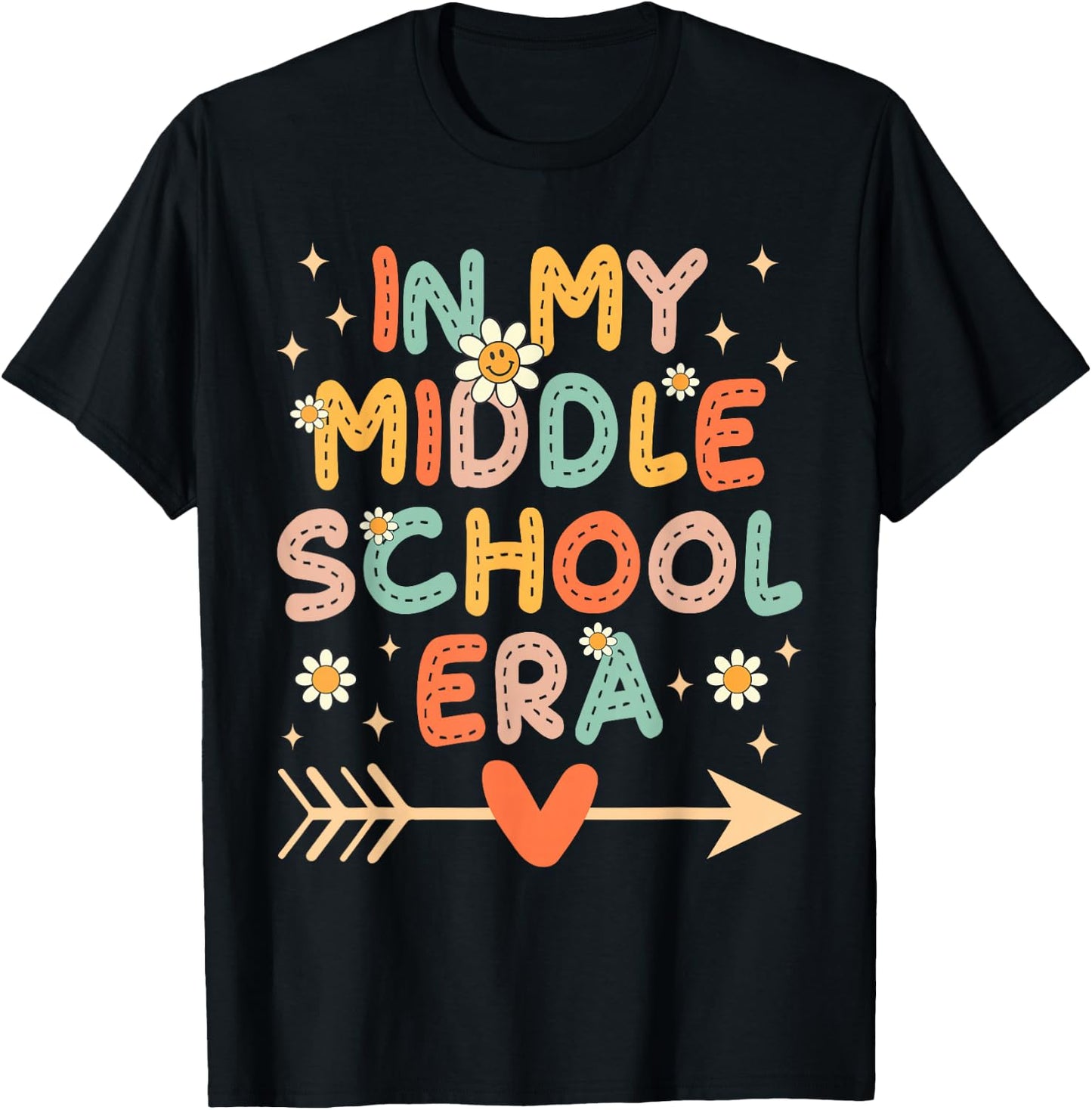 In My Middle School Era Back To School Outfits For Teache T-Shirt - T-Shirt | Black