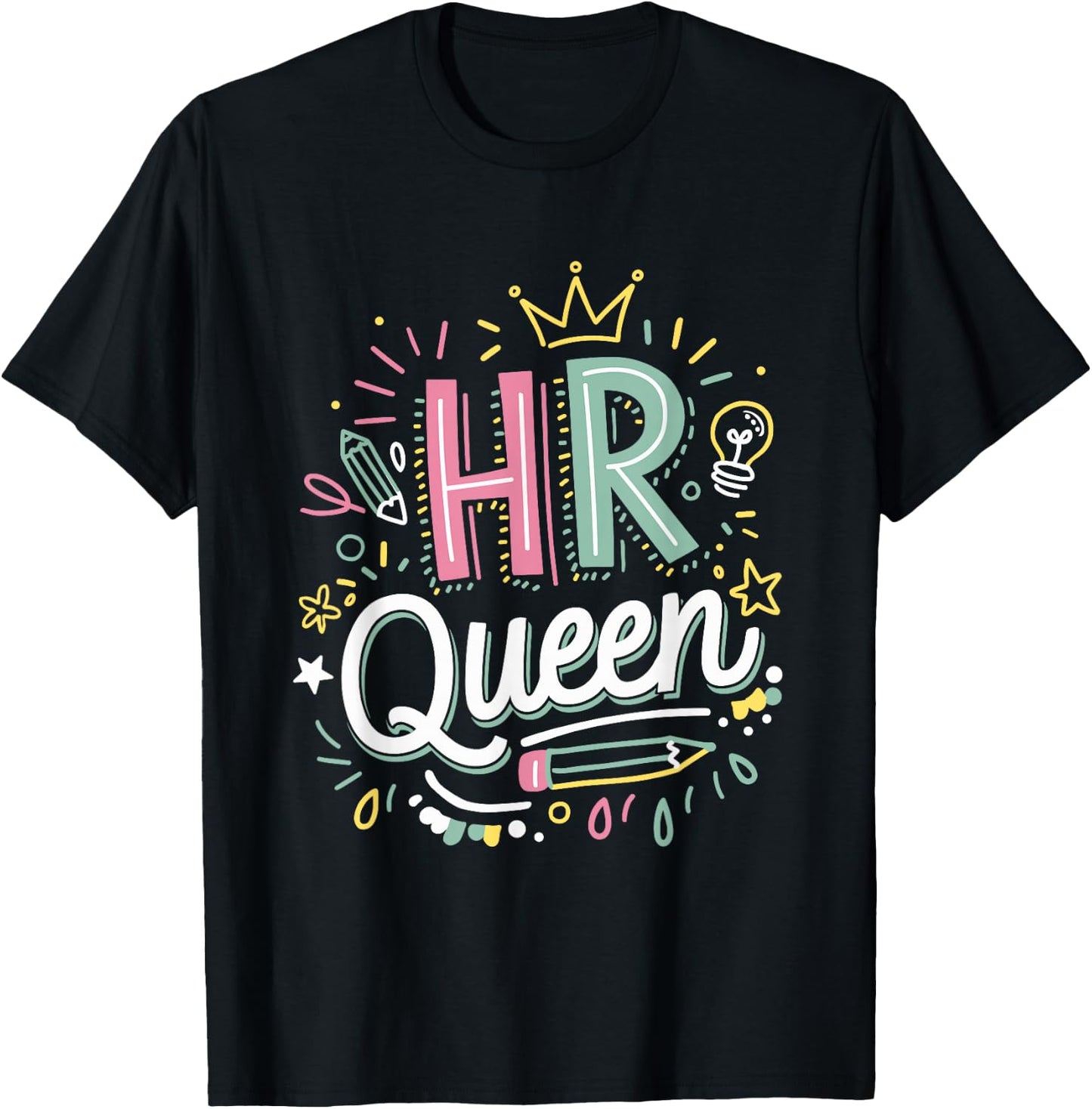 HR Queen for Human Resources Team T-Shirt - T-Shirt | Black