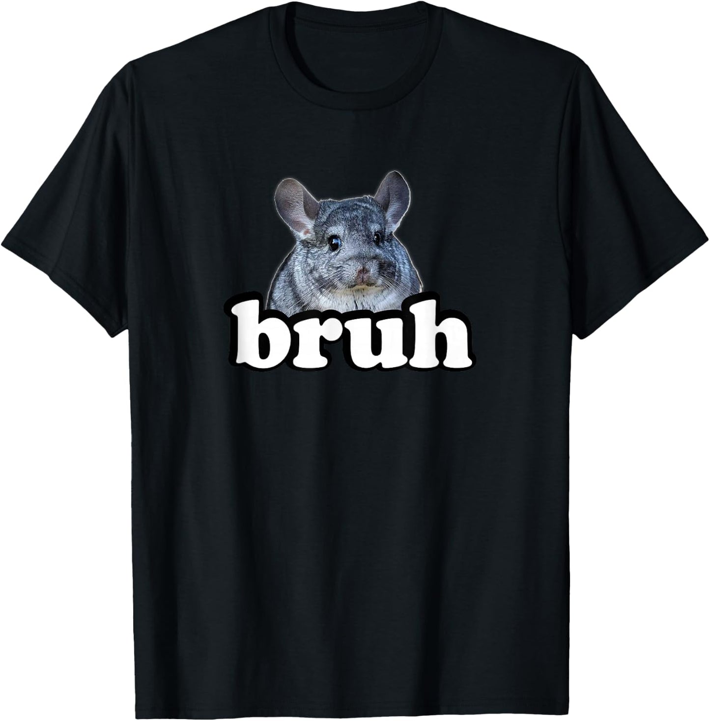Boys Girls Cute Bruh Kids Pet Chinchilla Lover T-Shirt - T-Shirt | Black