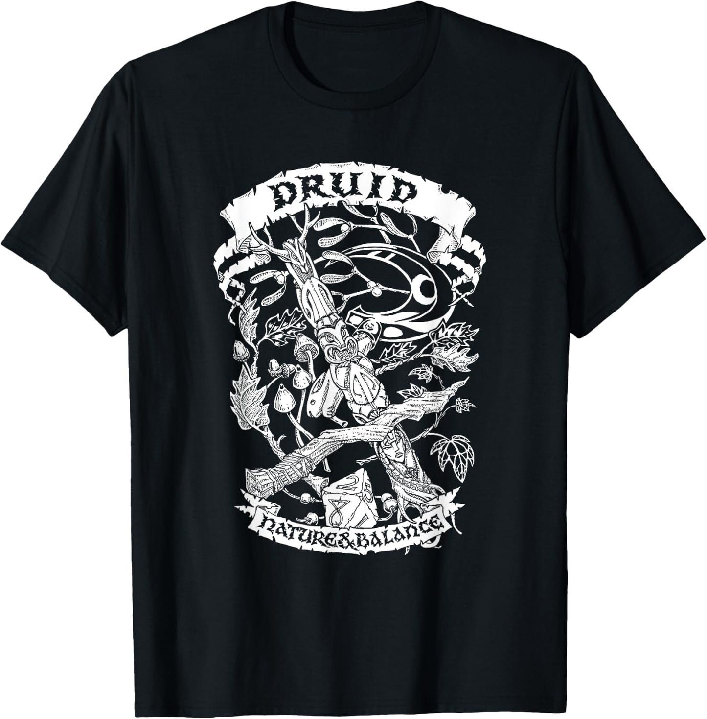 Fantasy RPG - Druid T-Shirt - T-Shirt | Black