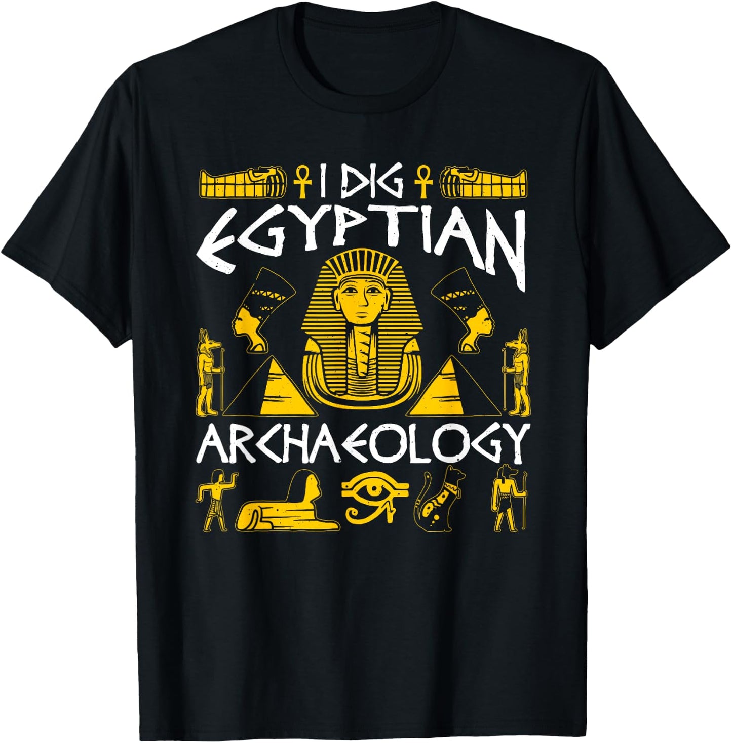 Funny Archaeology Egyptian Gift Men Women Cool Ancient Egypt T-Shirt - T-Shirt | Black