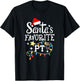Christmas Physical Therapist Therapy Santa's Favorite PT T-Shirt - T-Shirt | Black