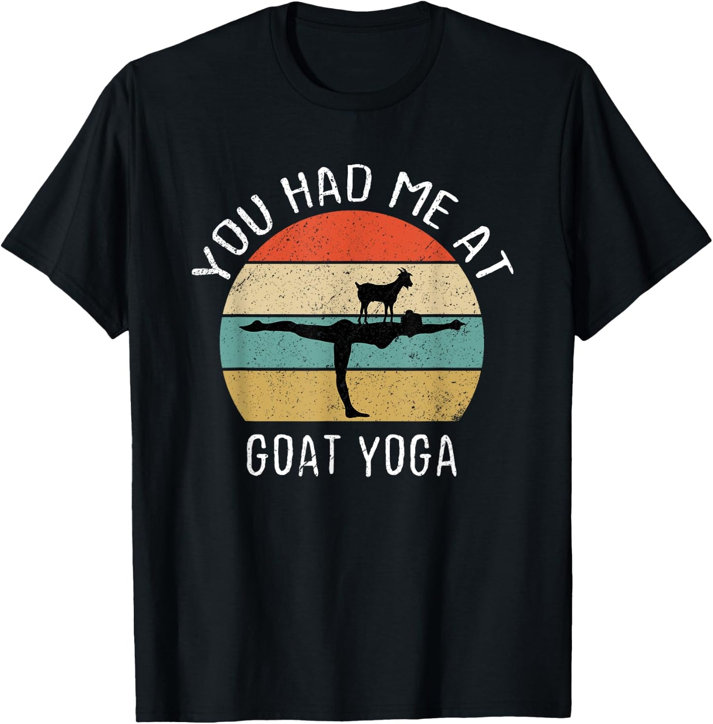 Goat Yoga Retro You Had Me At Baa Maste Goat Yoga Women T-Shirt - T-Shirt | Black