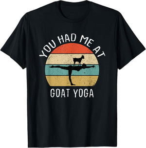 Goat Yoga Retro You Had Me At Baa Maste Goat Yoga Women T-Shirt - T-Shirt | Black