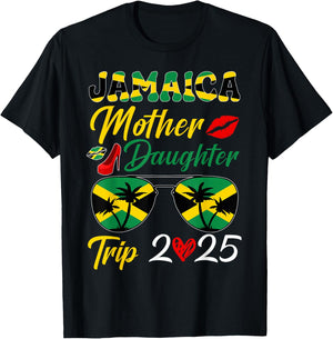 Jamaica Mother Daughter Trip 2025 Jamaican Summer Vacation T-Shirt - T-Shirt | Black