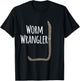 Worm Wrangler composting vermicomposting White Print T-Shirt - T-Shirt | Black