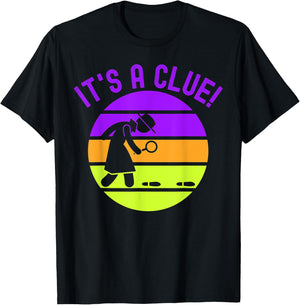 Retro Funny Detective Design & Men It's a Clue T-Shirt - T-Shirt | Black