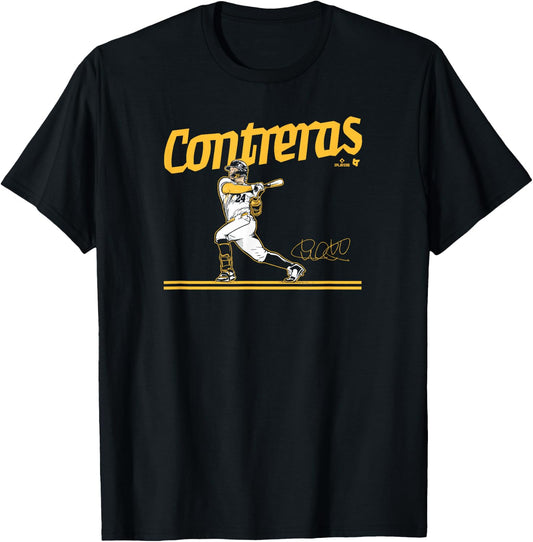 William Contreras - Slugger Swing - Milwaukee Baseball T-Shirt - T-Shirt | Black