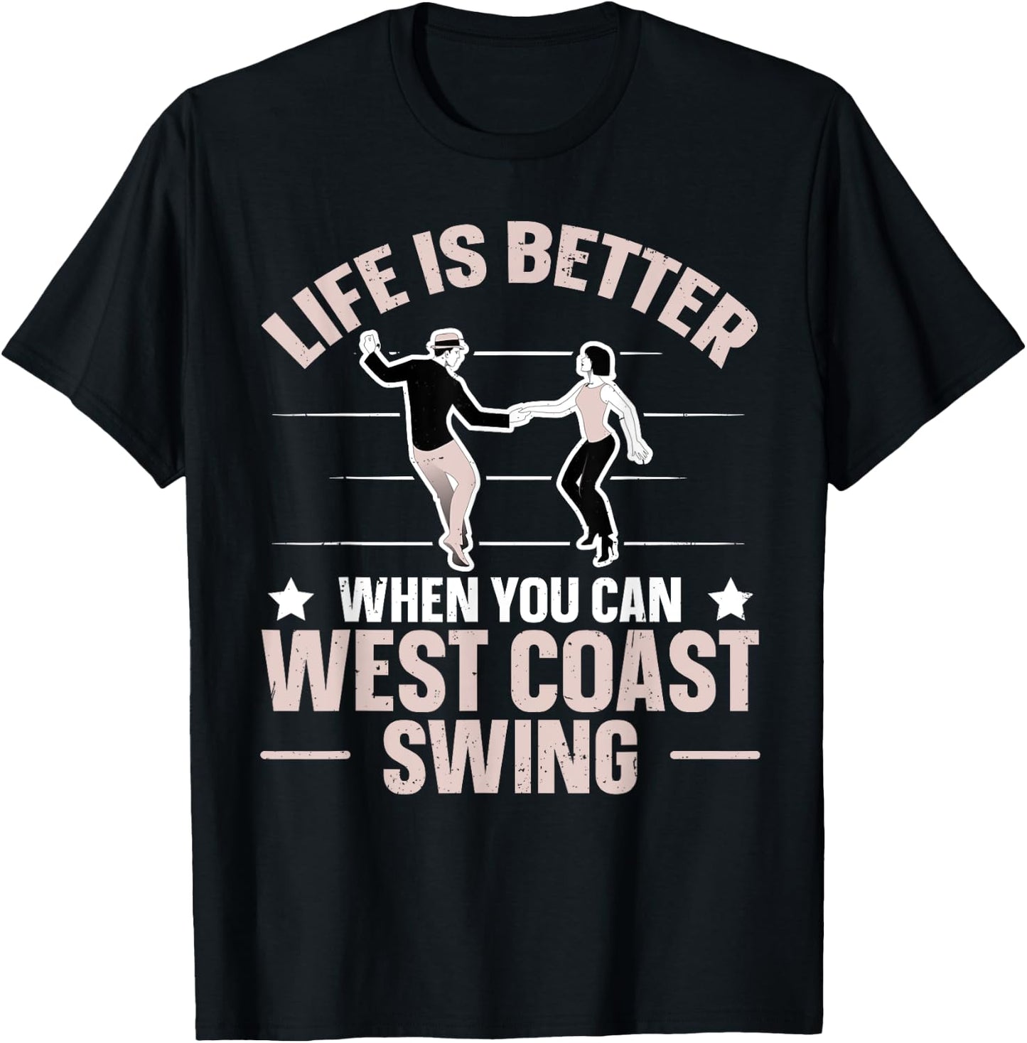 West Coast Swing Dance Design for a West Coast Swing Expert T-Shirt - T-Shirt | Black