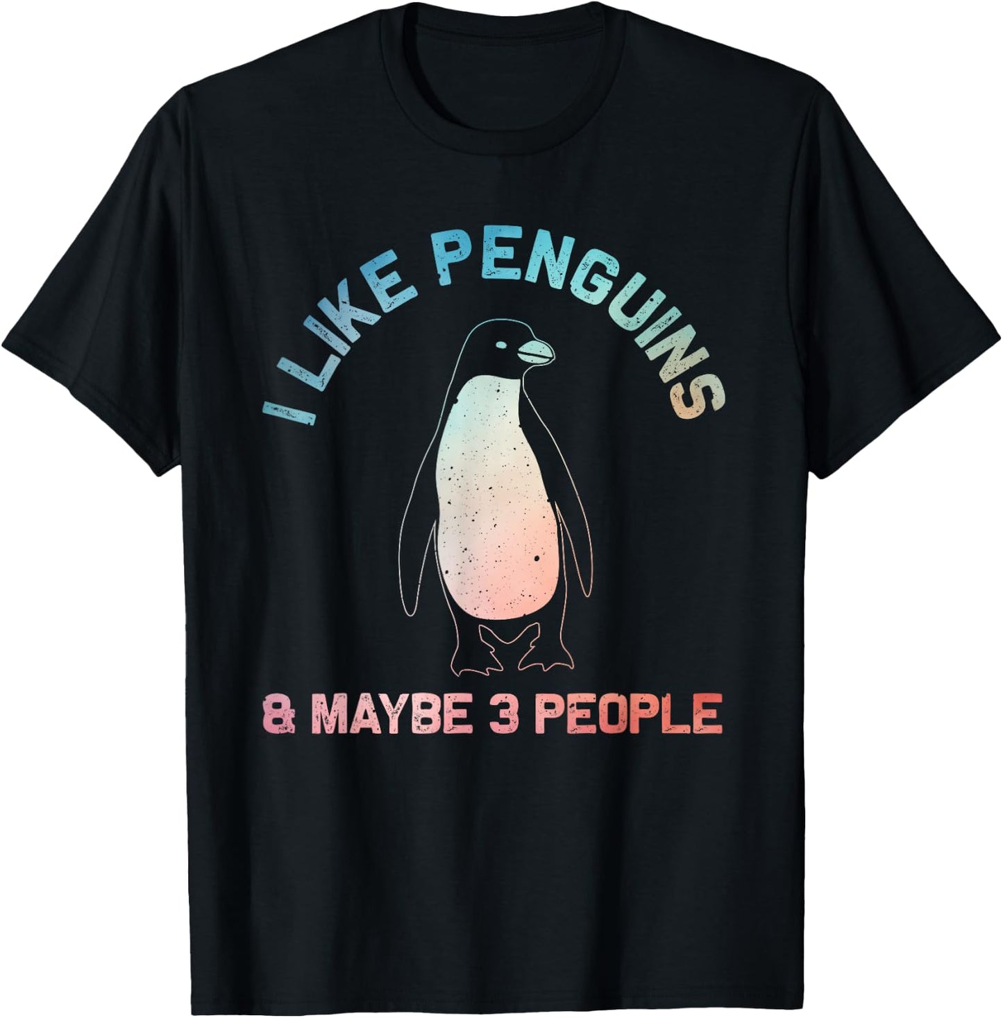 Cool Penguin Design Women Kids Animal Penguin Lover T-Shirt - T-Shirt | Black