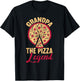 Grandpa The Pizza Legend Father's Day Funny Pizza Making T-Shirt - T-Shirt | Black