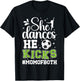 She Dances He Kicks Mom Of Both Dance And Soccer Mom T-Shirt - T-Shirt | Black
