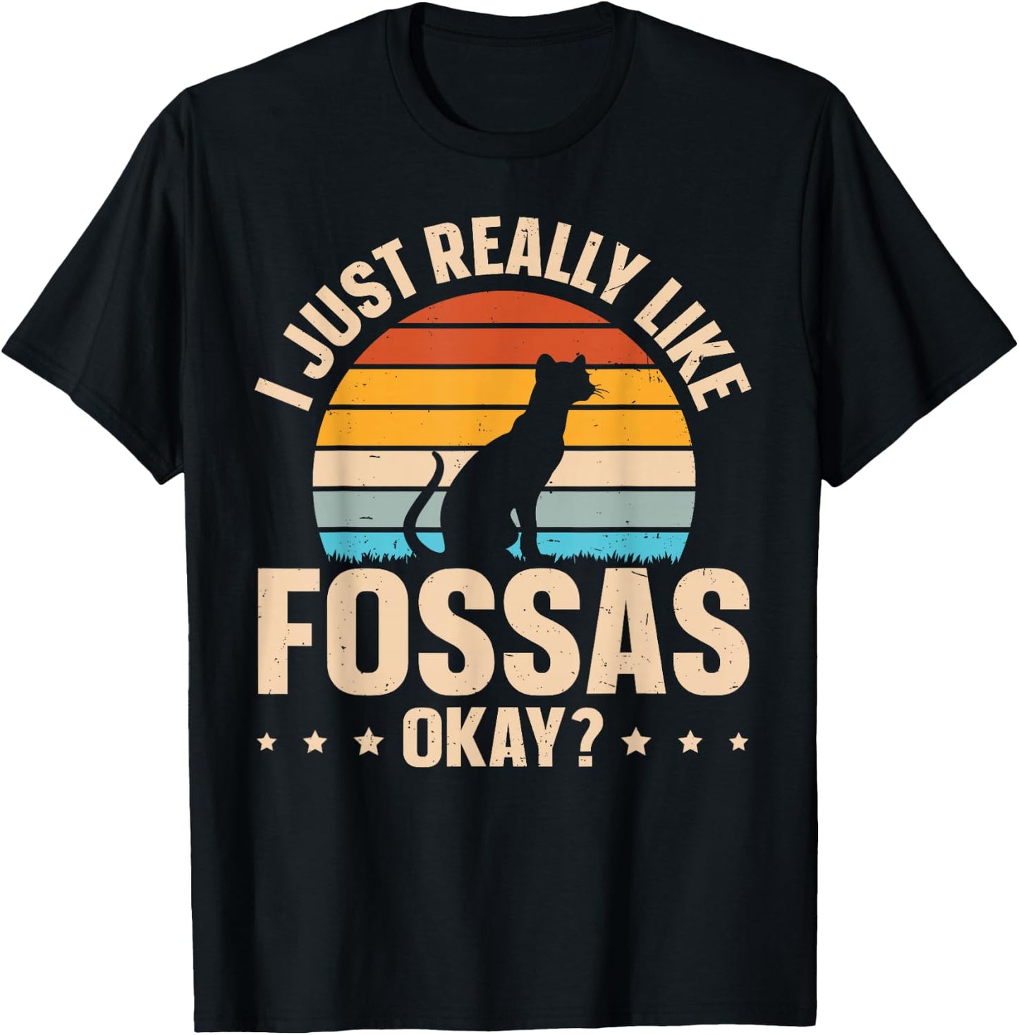 Fossa Madagascar Animal Design for a Fossa expert T-Shirt - T-Shirt | Black