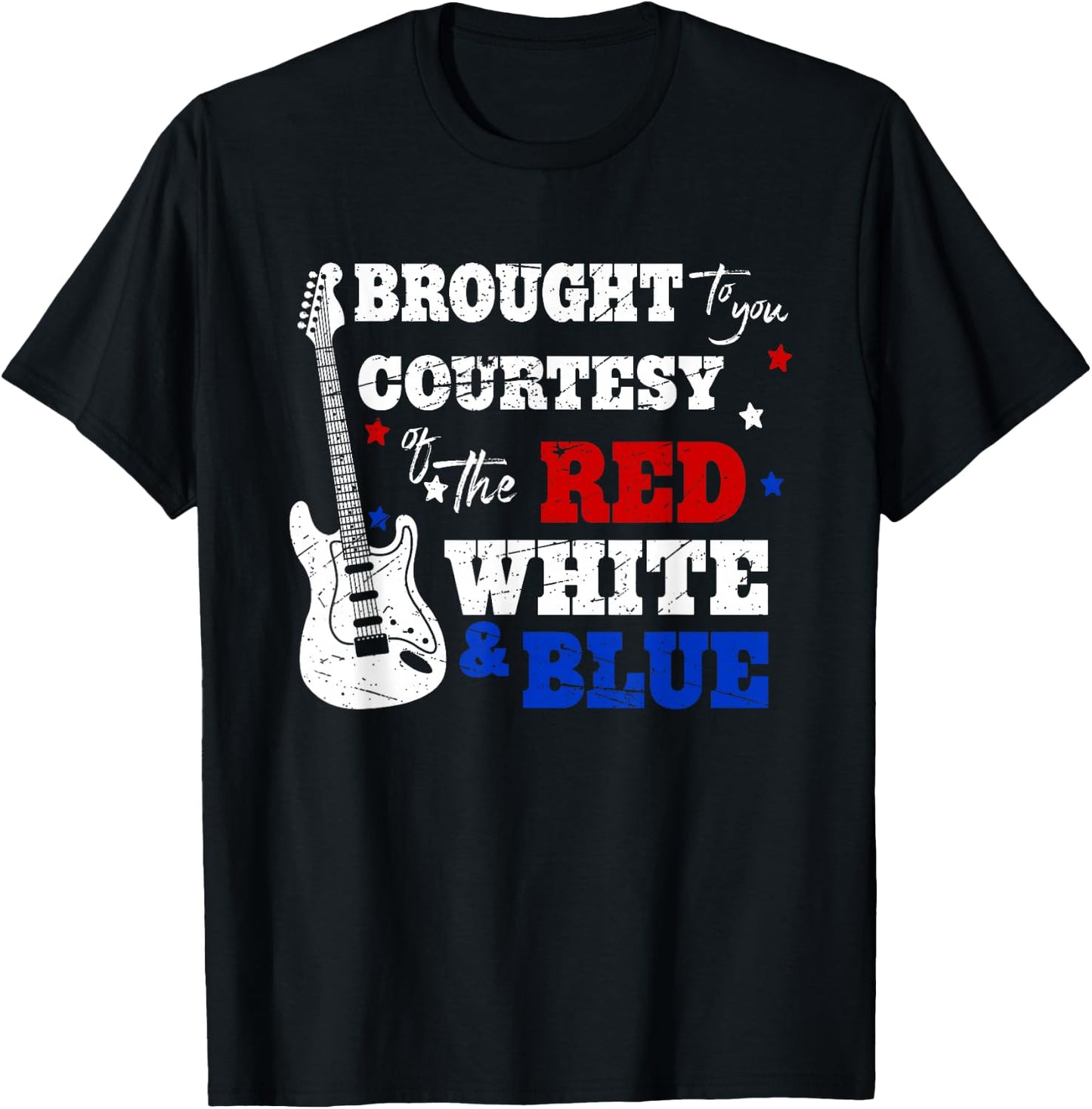 Courtesy Of The Red White And Blue, Western Country Music T-Shirt - T-Shirt | Black