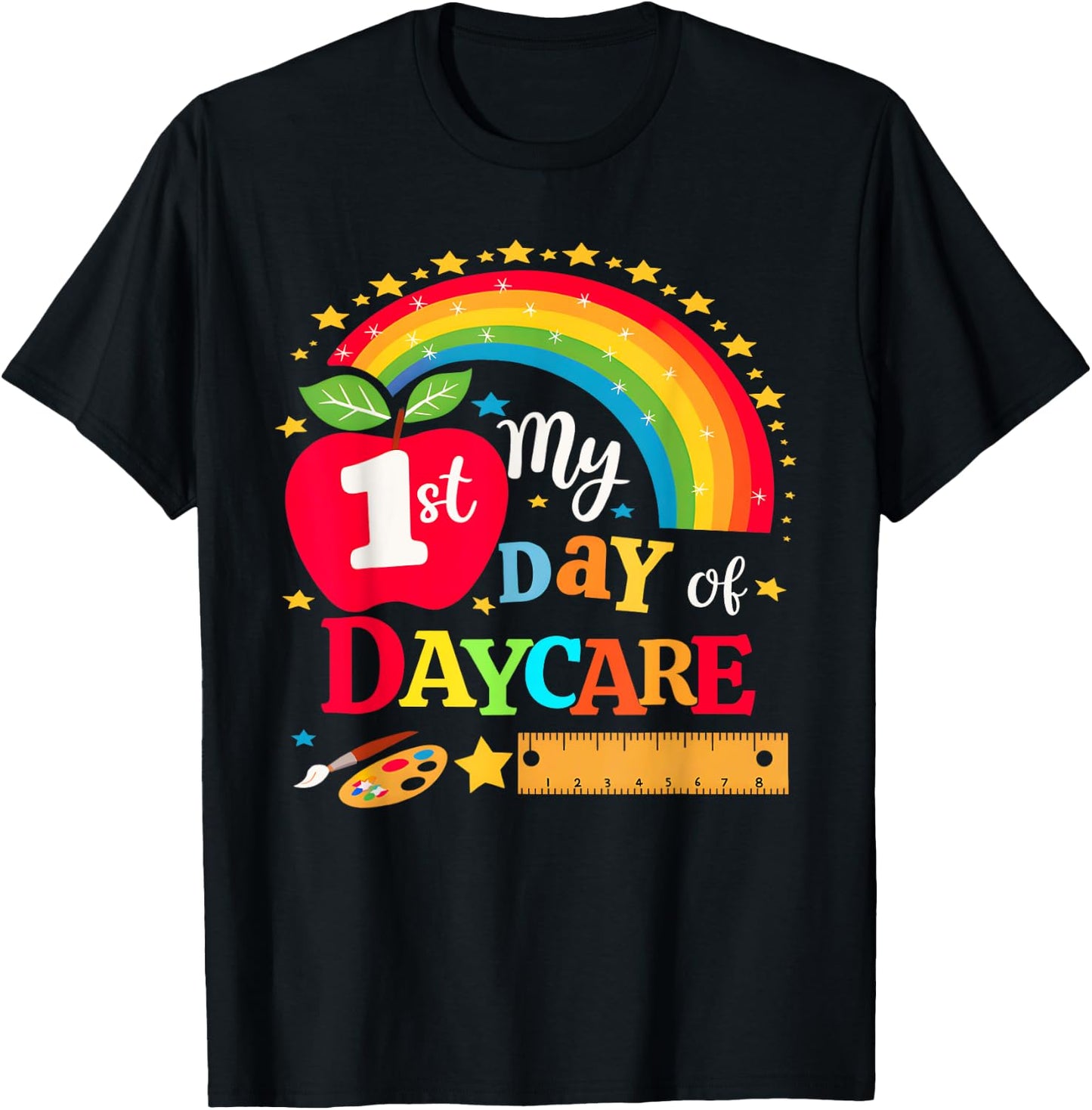 My First Day of Daycare First Day of School Toddler Girl Boy T-Shirt - T-Shirt | Black