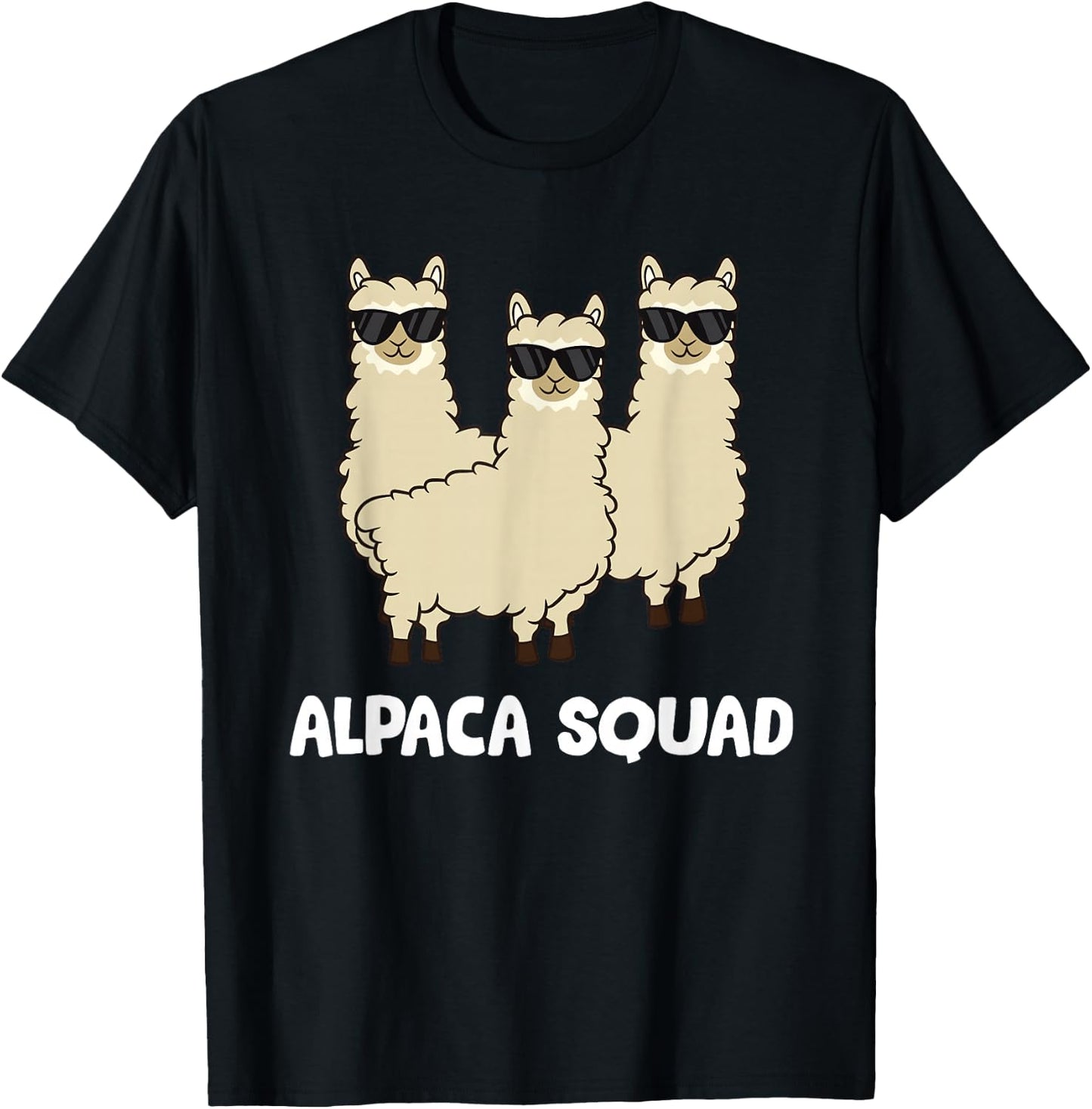 Alpaca Squad Team Alpacas Love Alpacas T-Shirt - T-Shirt | Black