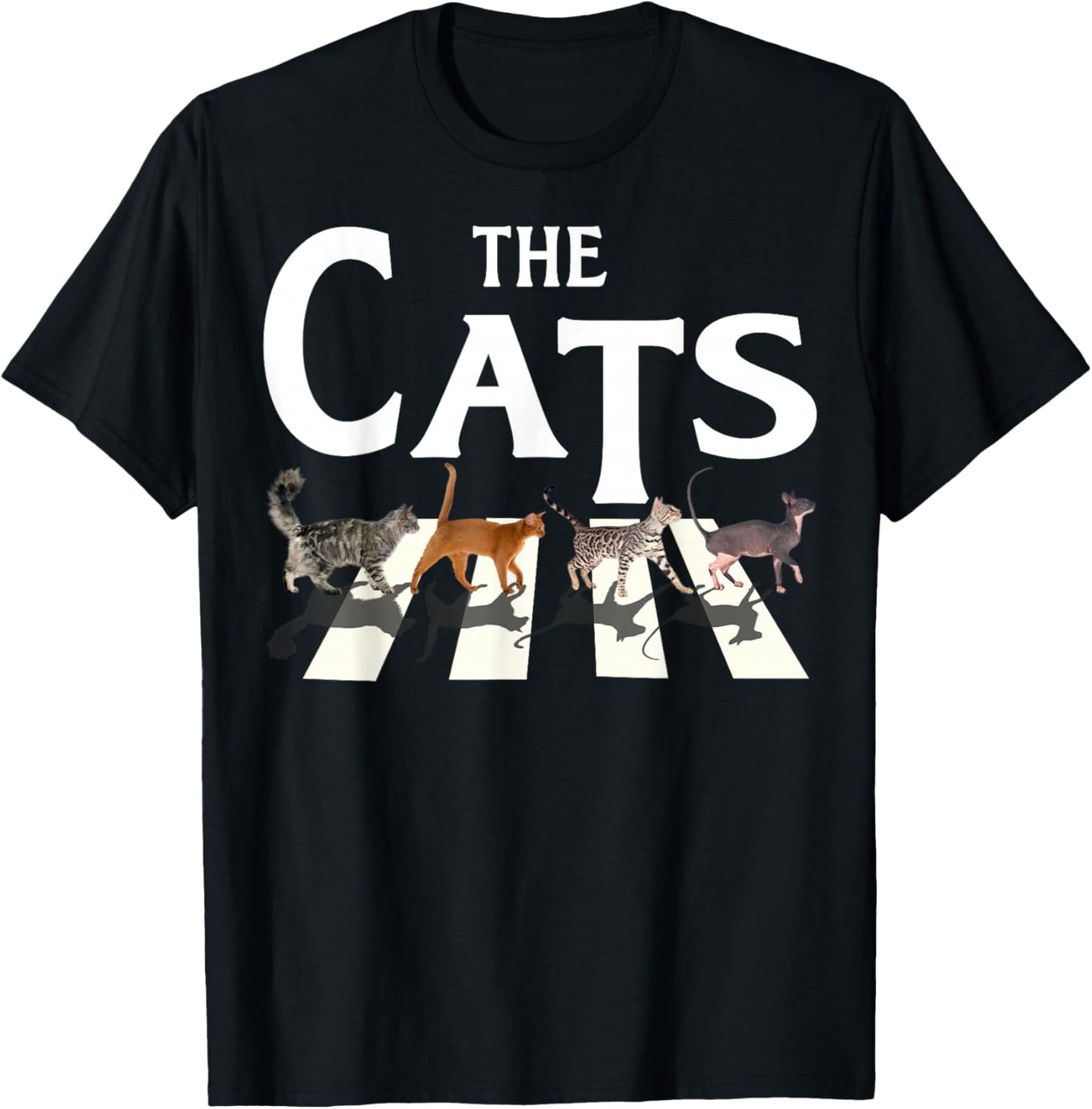 Cat Rock Music Funny Cat Lover Gifts , Women, Kids T-Shirt - T-Shirt | Black