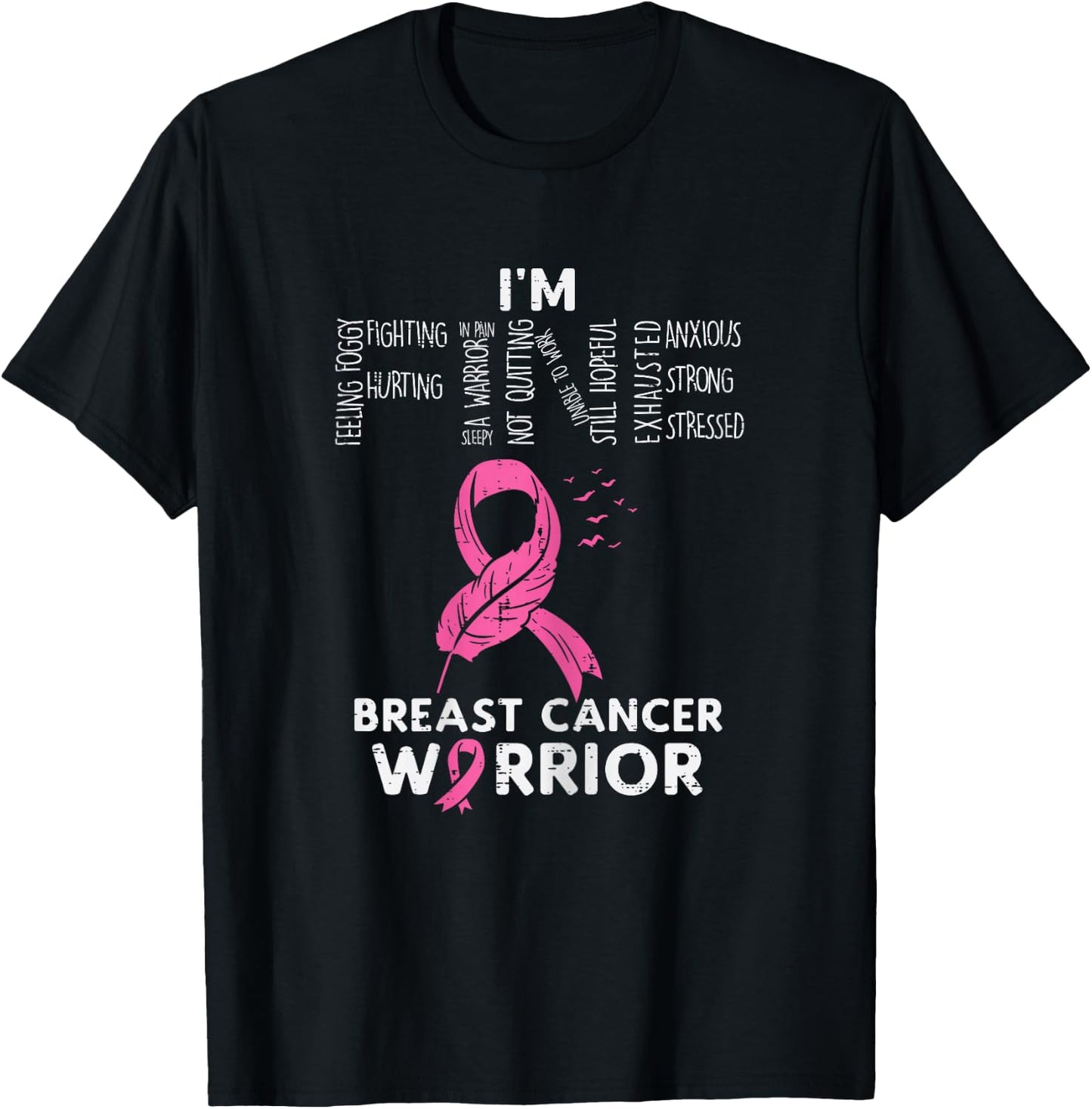 Im Fine Breast Cancer Warrior Pink Awareness Survivor Women T-Shirt - T-Shirt | Black