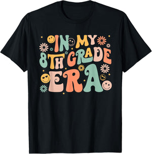 In My Eighth Grade Era Retro 8th Grade Back to School T-Shirt - T-Shirt | Black