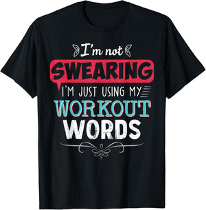 Workout Words Funny Joke Funny Gift Gym T-Shirt - T-Shirt | Black