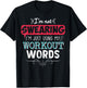 Workout Words Funny Joke Funny Gift Gym T-Shirt - T-Shirt | Black