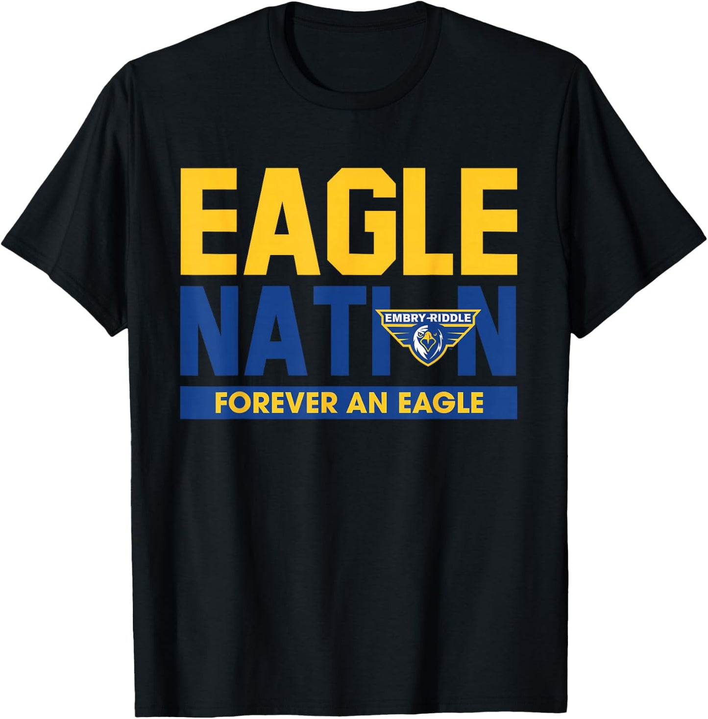 Embry Riddle Eagles | Official NCAA Merch | NCAFEMB04 T-Shirt - T-Shirt | Black