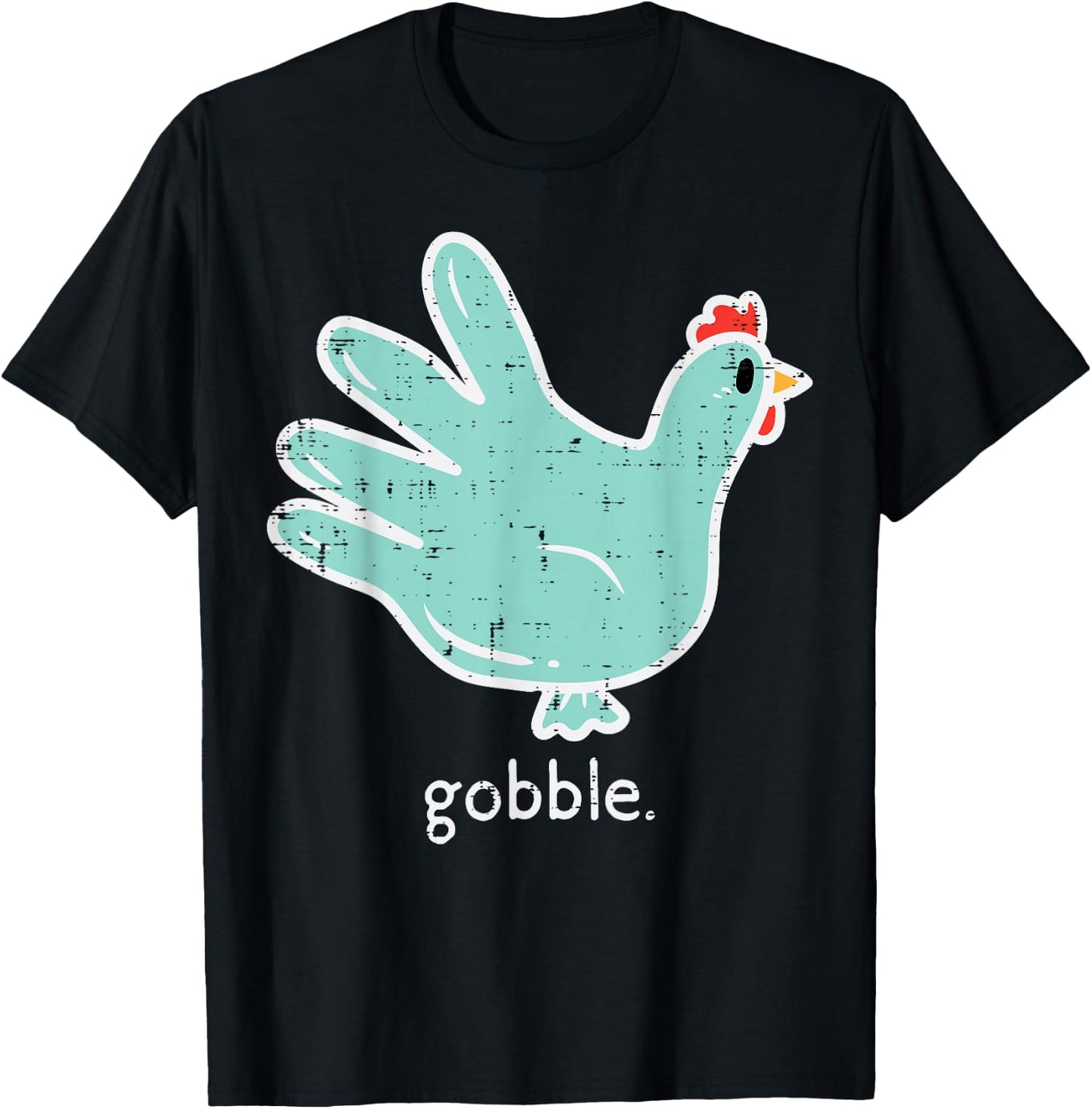 Thanksgiving Nurse Gloves Turkey Gobble Scrub Top Men Women T-Shirt - T-Shirt | Black