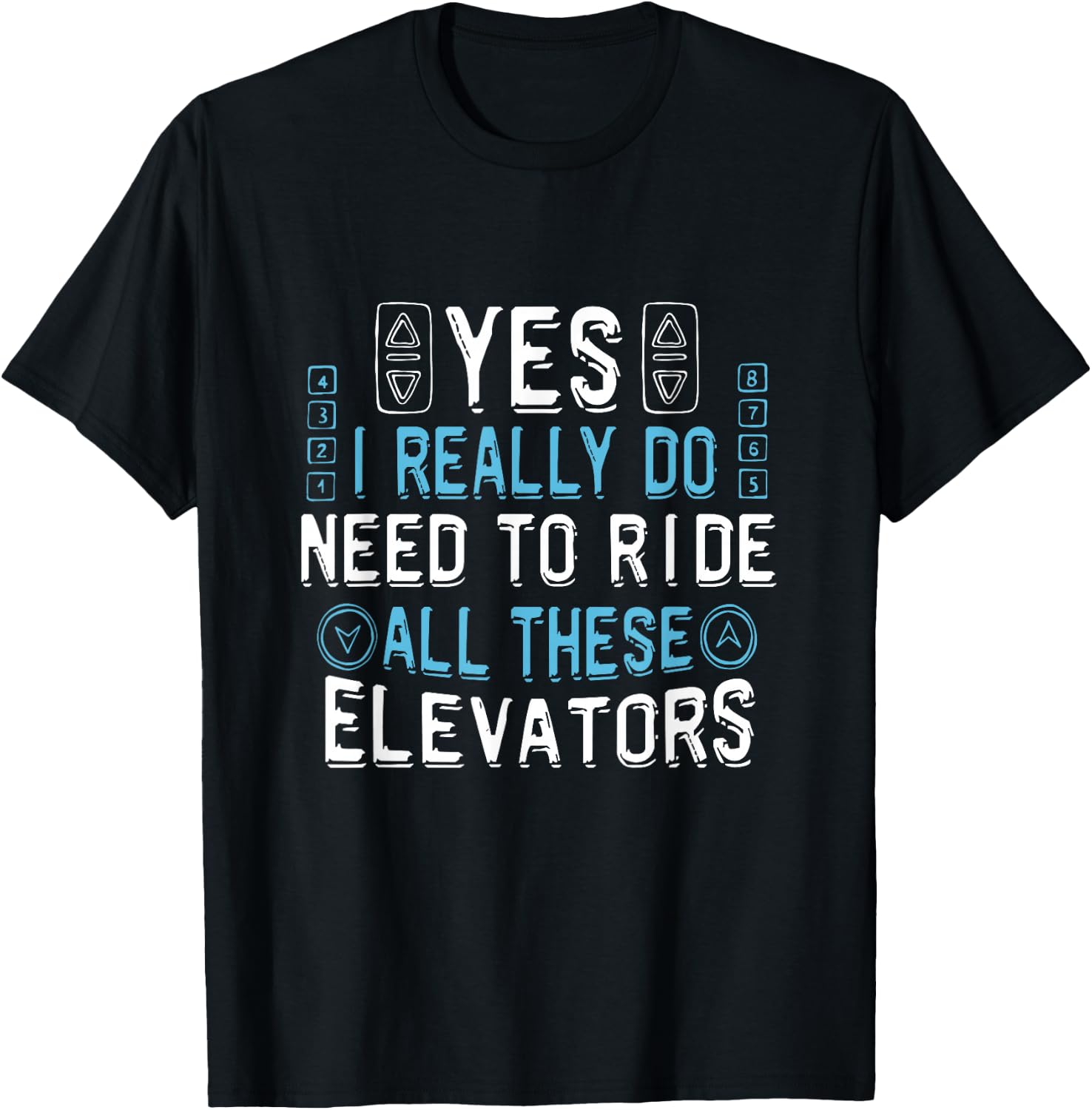 Elevator Mechanic Men Engineer Constructor Elevator T-Shirt - T-Shirt | Black