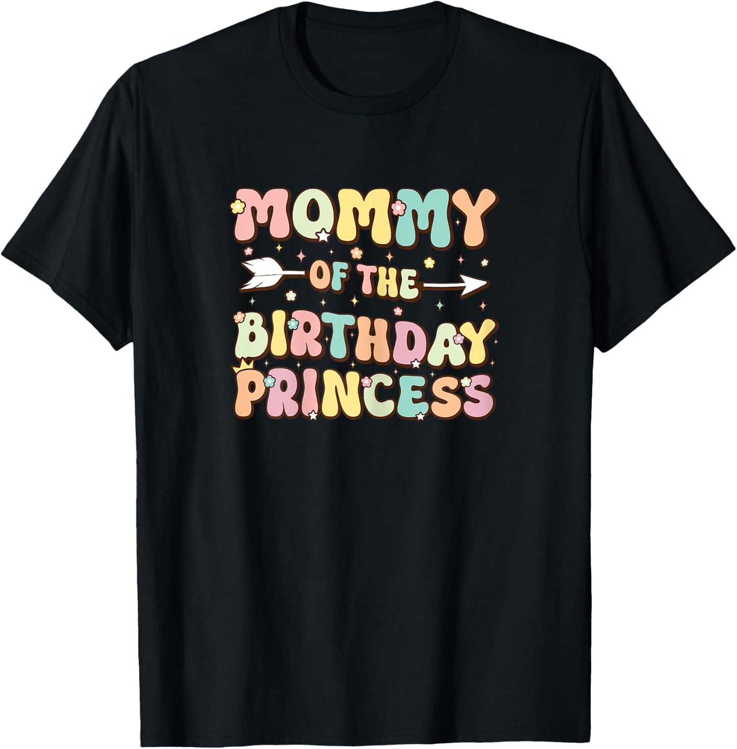 Mommy of the Birthday Princess Family Matching Birthday T-Shirt - T-Shirt | Black