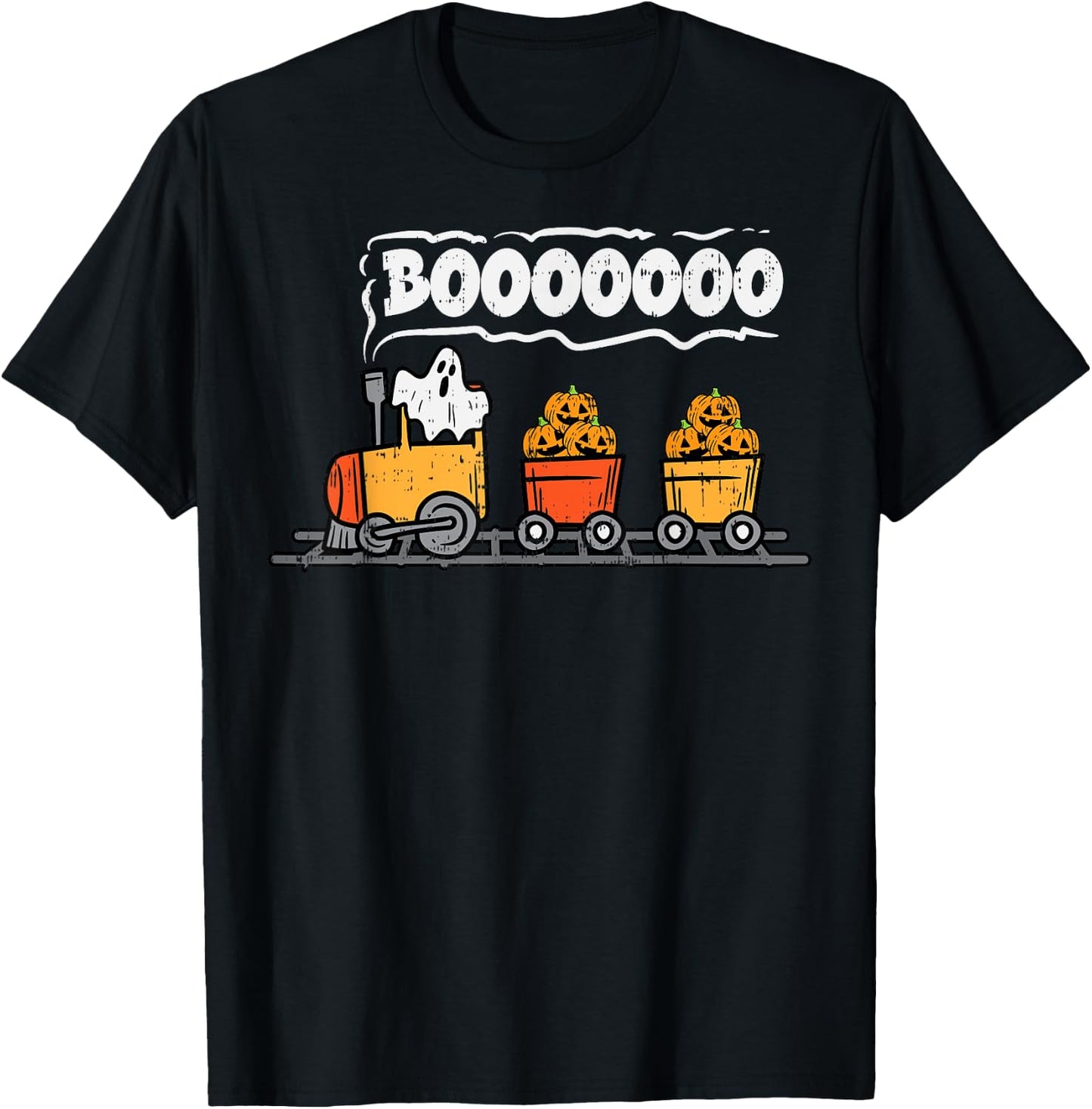 Halloween Train Ghost Boo Costume Toddler Boys Kids Youth T-Shirt - T-Shirt | Black