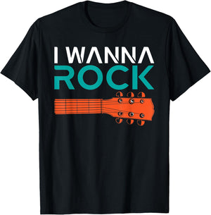 I wanna Rock and Roll Rocker T-Shirt - T-Shirt | Black