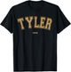 Tyler Sports College Style on Tyler T-Shirt - T-Shirt | Black