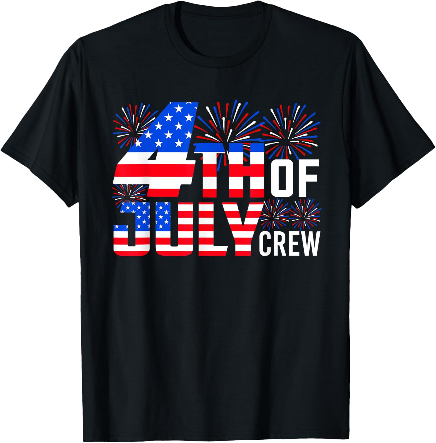 4th Of July Crew Funny Independence Day Family Matching T-Shirt - T-Shirt | Black
