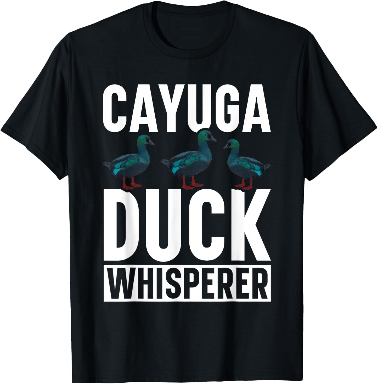 Cayuga Duck Stuffed Animal Plush Caygua Duck Lover Food T-Shirt - T-Shirt | Black
