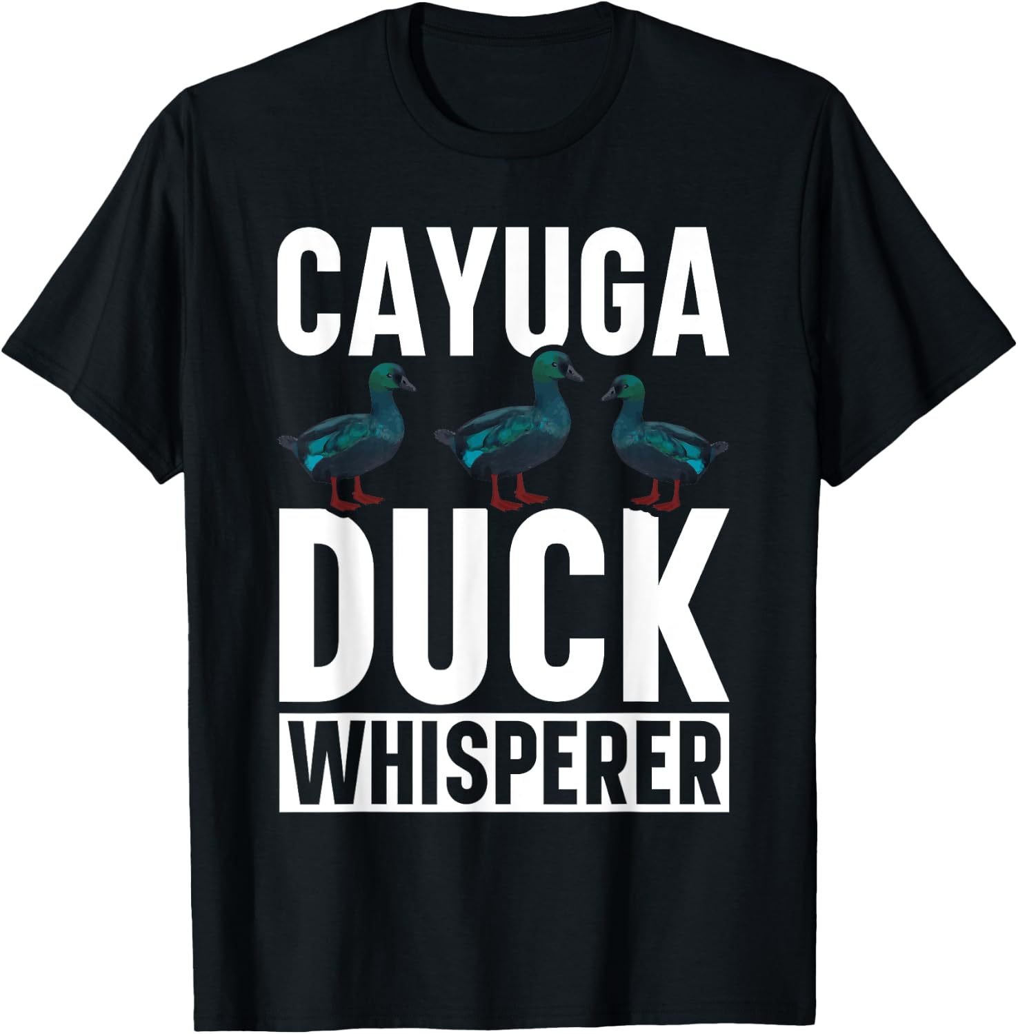 Cayuga Duck Stuffed Animal Plush Caygua Duck Lover Food T-Shirt - T-Shirt | Black